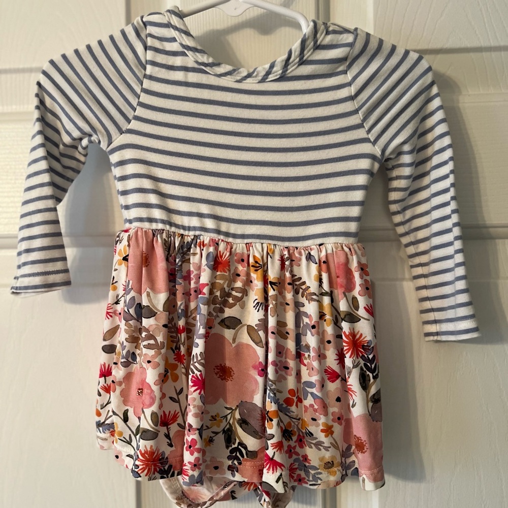 Little Sleepies bodysuit twirl dress. Size 3-6.